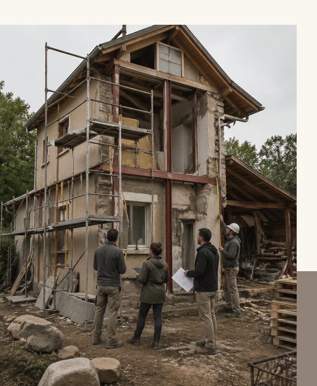 Реконструкция загородного дома под ключ в Костомукше от бюро