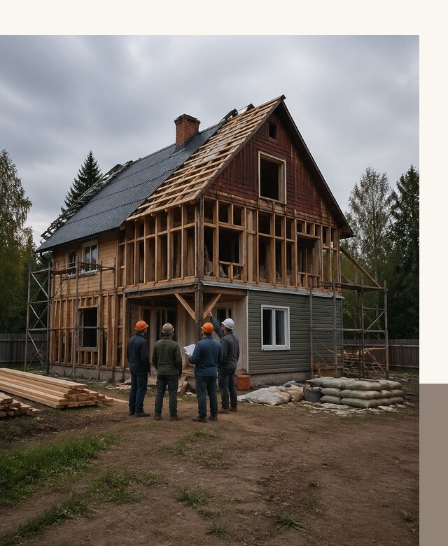 Реконструкция дачного дома в Костомукше под ключ с проектом