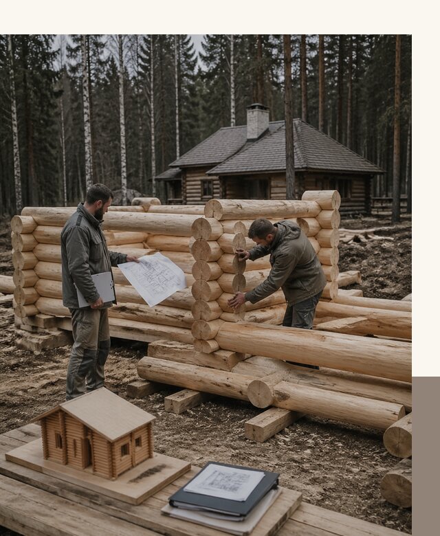 Проектирование и строительство домов из бревна в Костомукше